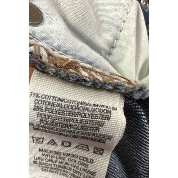 Free People Y2K Mid Rise Button Hem Jeans Women’s 26 Retro 2000s Flare VTG - Picture 12 of 12